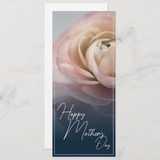 Gelukkige Moederdag met Big Pink Rose (Voorkant / Achterkant)