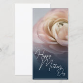 Gelukkige Moederdag met Big Pink Rose (Voorkant / Achterkant)