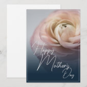 Gelukkige Moederdag met Big Pink Rose (Voorkant / Achterkant)