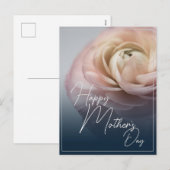 Gelukkige Moederdag met Big Pink Rose Feestdagenkaart (Voorkant / Achterkant)