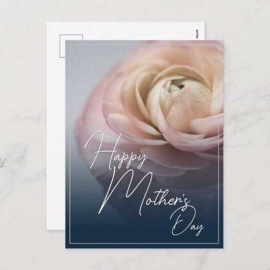 Gelukkige Moederdag met Big Pink Rose Feestdagenkaart (Voorkant / Achterkant)