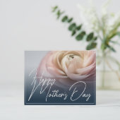 Gelukkige Moederdag met Big Pink Rose Feestdagenkaart (Staand voorkant)