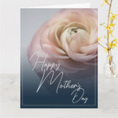 Gelukkige Moederdag met Big Pink Rose Kaart (Gele Bloem)