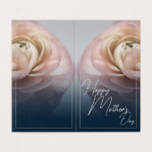 Gelukkige Moederdag met Big Pink Rose Kaart (Buitenkant ongevouwen)