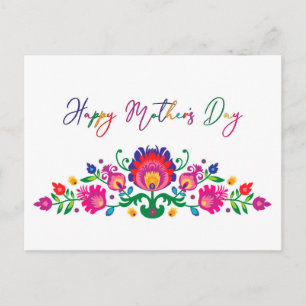 Gelukkige Moederdag met de Douanetekst van Folklor Briefkaart