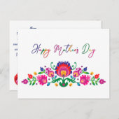 Gelukkige Moederdag met de Douanetekst van Folklor Briefkaart (Voorkant / Achterkant)