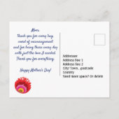 Gelukkige Moederdag met de Douanetekst van Folklor Briefkaart (Achterkant)