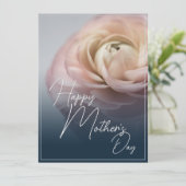 Gelukkige Moederdag met Grote Roze Roos (Staand voorkant)