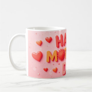 Gelukkige Moederdag met Harten Koffiemok
