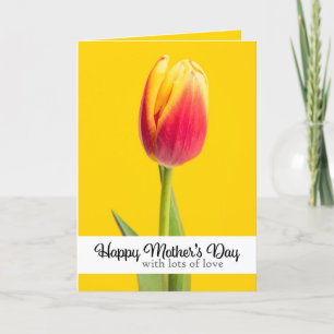Gelukkige Moederdag met liefde Pretty Tulip op Gee Feestdagen Kaart