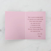 Gelukkige Moederdag Mijn dochter Kaart (Binnen)