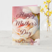 Gelukkige Moederdag Mijn dochter Kaart (Gele Bloem)