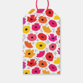 Gelukkige Moederdag Modern Roze Blozende Klaproos  Cadeaulabel (Achterkant)