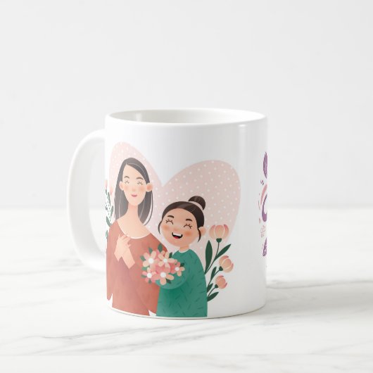 🌸 Gelukkige Moederdag Mok – Een oprechte knuffel  (Voorkant links)