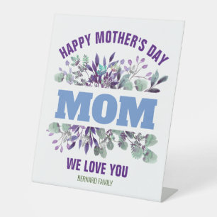 GELUKKIGE MOEDERDAG MOM VERZENDMAATJE GESCHENK   RECLAMEBORD MET VOETSTUK