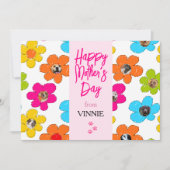 Gelukkige Moederdag Mooie Bloem Honden Foto Collag Feestdagenkaart (Voorkant)