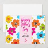 Gelukkige Moederdag Mooie Bloem Honden Foto Collag Feestdagenkaart (Voorkant / Achterkant)