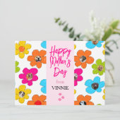 Gelukkige Moederdag Mooie Bloem Honden Foto Collag Feestdagenkaart (Staand voorkant)