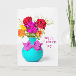 Gelukkige Moederdag Mooie Bloemen Feestdagen Kaart