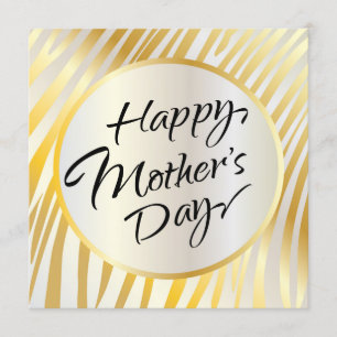 Gelukkige Moederdag Mooie Gouden Calligrafie Kaart