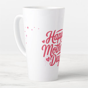 Gelukkige moederdag mooie ontwerp latte mok