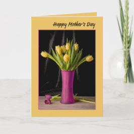 Gelukkige Moederdag Mooie Tulpen Feestdagen Kaart