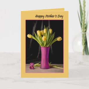 Gelukkige Moederdag Mooie Tulpen Feestdagen Kaart