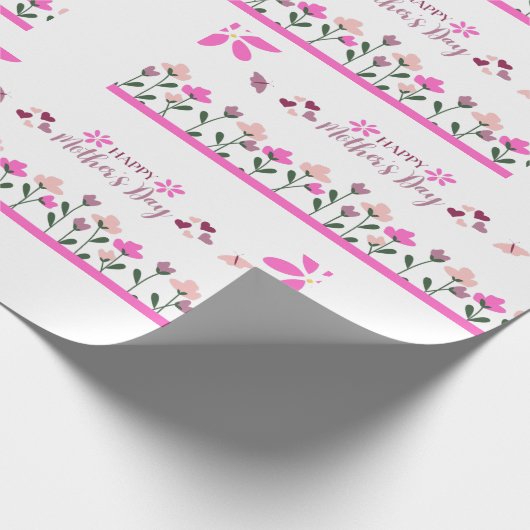 Gelukkige Moederdag multi Kleur Ontwerp Cadeaupapier (Hoek)