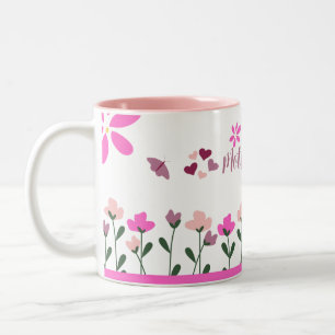 Gelukkige Moederdag multi Kleur Ontwerp Tweekleurige Koffiemok