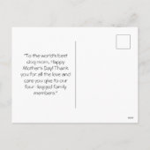 Gelukkige Moederdag Naar de Beste Hond Mama Feestdagenkaart (Achterkant)
