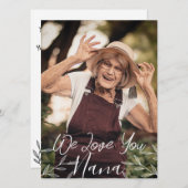 Gelukkige Moederdag, nana, oma eenvoudig 1 foto  Feestdagenkaart (Voorkant / Achterkant)