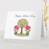 Gelukkige Moederdag, Nature Design Kaart (Gele Bloem)