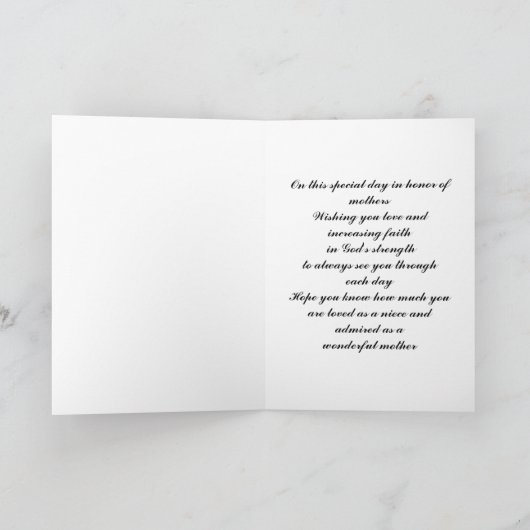 Gelukkige Moederdag Niece Kaart (Binnen)