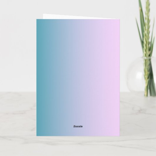 Gelukkige Moederdag Ombre Roze Teal Elegant Mooi Kaart (Achterkant)