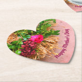 Gelukkige moederdag, op maat gemaakt kartonnen onderzetters (Gekanteld)