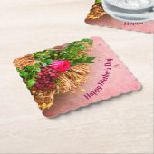 Gelukkige moederdag, op maat gemaakt kartonnen onderzetters (Gebogen)