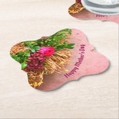 Gelukkige moederdag, op maat gemaakt kartonnen onderzetters (Gekanteld)