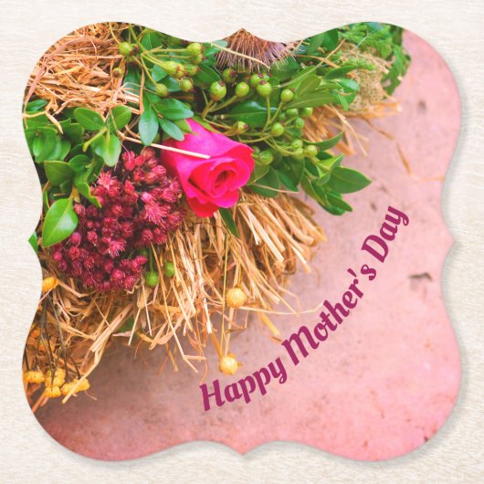 Gelukkige moederdag, op maat gemaakt kartonnen onderzetters (Voorkant)