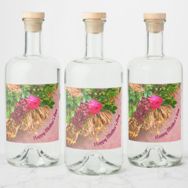 Gelukkige moederdag, op maat gemaakt likeurfles etiket