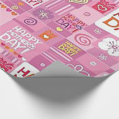 Gelukkige Moederdag Patroon Cadeaupapier (Hoek)