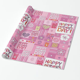 Gelukkige Moederdag Patroon Cadeaupapier