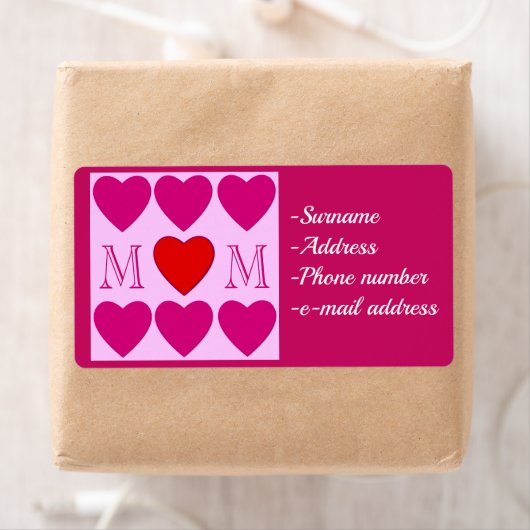 Gelukkige moederdag, personaliseren etiket (Insitu)