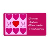 Gelukkige moederdag, personaliseren etiket (Voorkant)