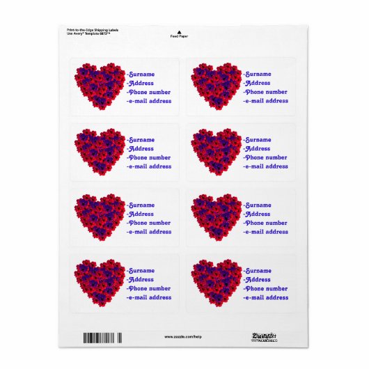 Gelukkige moederdag, personaliseren etiket (Full Sheet)