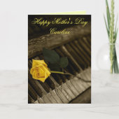 Gelukkige Moederdag Piano Kaart (Voorkant)