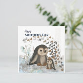 Gelukkige Moederdag Pinguïn Kaart (Staand voorkant)