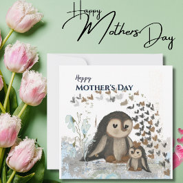 Gelukkige Moederdag Pinguïn Kaart