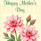 Gelukkige Moederdag Platte Vakantiekaart Feestdagenkaart