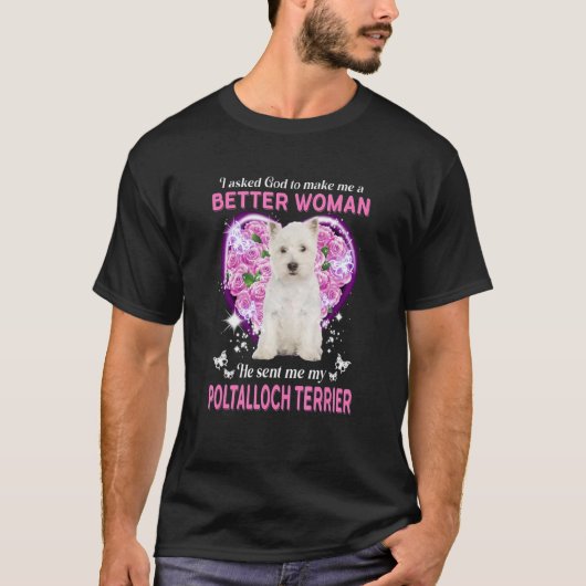 Gelukkige Moederdag Poltalloch Terriër Hond Mam T-shirt (Voorkant)