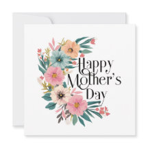 Gelukkige Moederdag Rechterkant Bloemen Perzik Roz